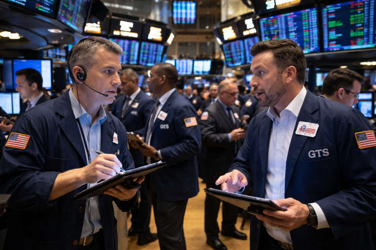Dow Jones slips, S&P gains as oil surges and market volatility spikes